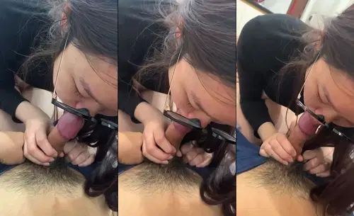 Bé sinh viên kính cận non tơ tập bú cu mà em mút như mút kem